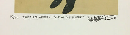 Jeff Frankel signed Bruce Springsteen Out In the Street Art framed auto COA /84
