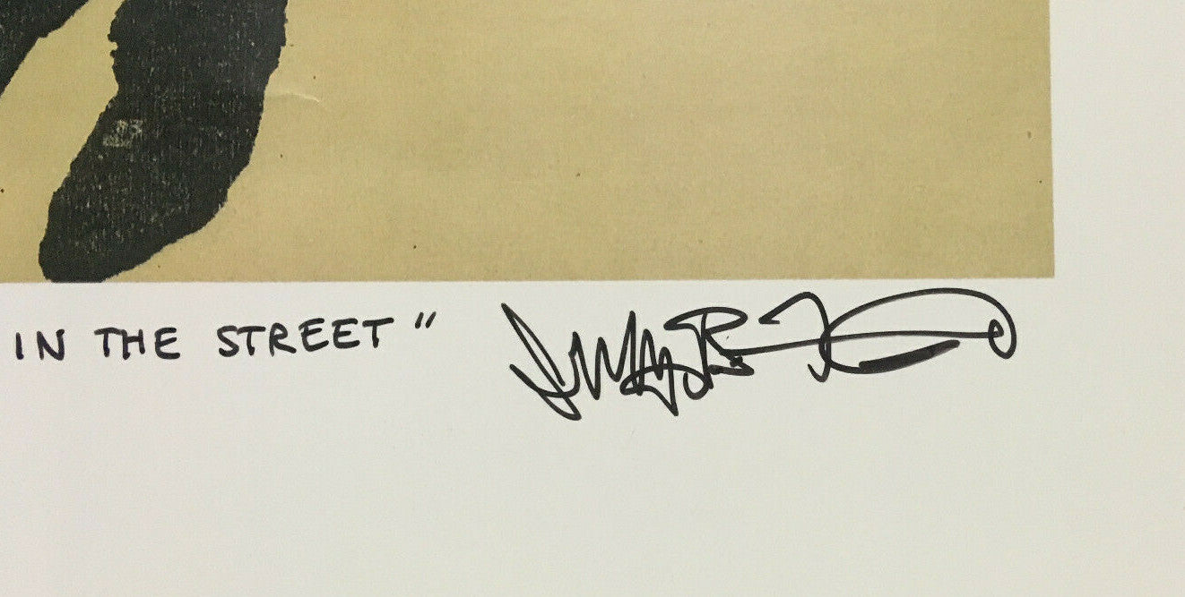 Jeff Frankel signed Bruce Springsteen Out In the Street Art framed auto COA /84