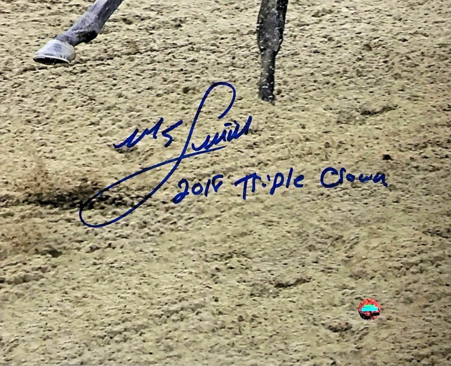Mike Smith signed 16x20 Justify Triple Crown 2018 Photo Framed Auto Steiner COA
