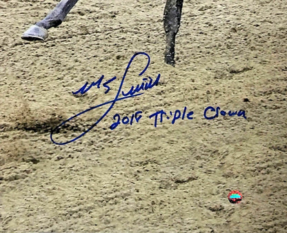 Mike Smith signed 16x20 Justify Triple Crown 2018 Photo Framed Auto Steiner COA