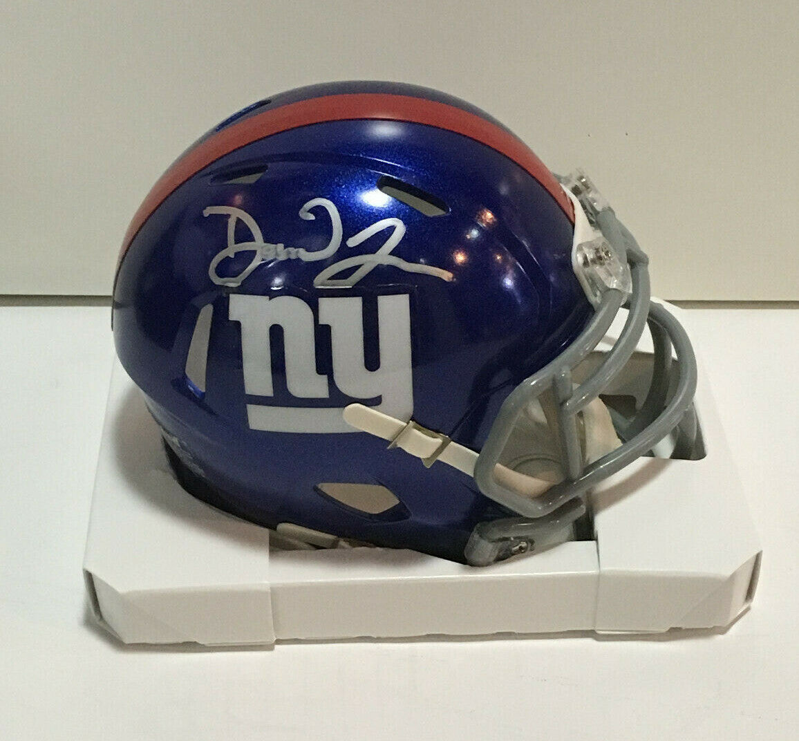 Daniel Jones signed Giants Speed Mini Helmet Rookie Auto Colts  Fanatics COA