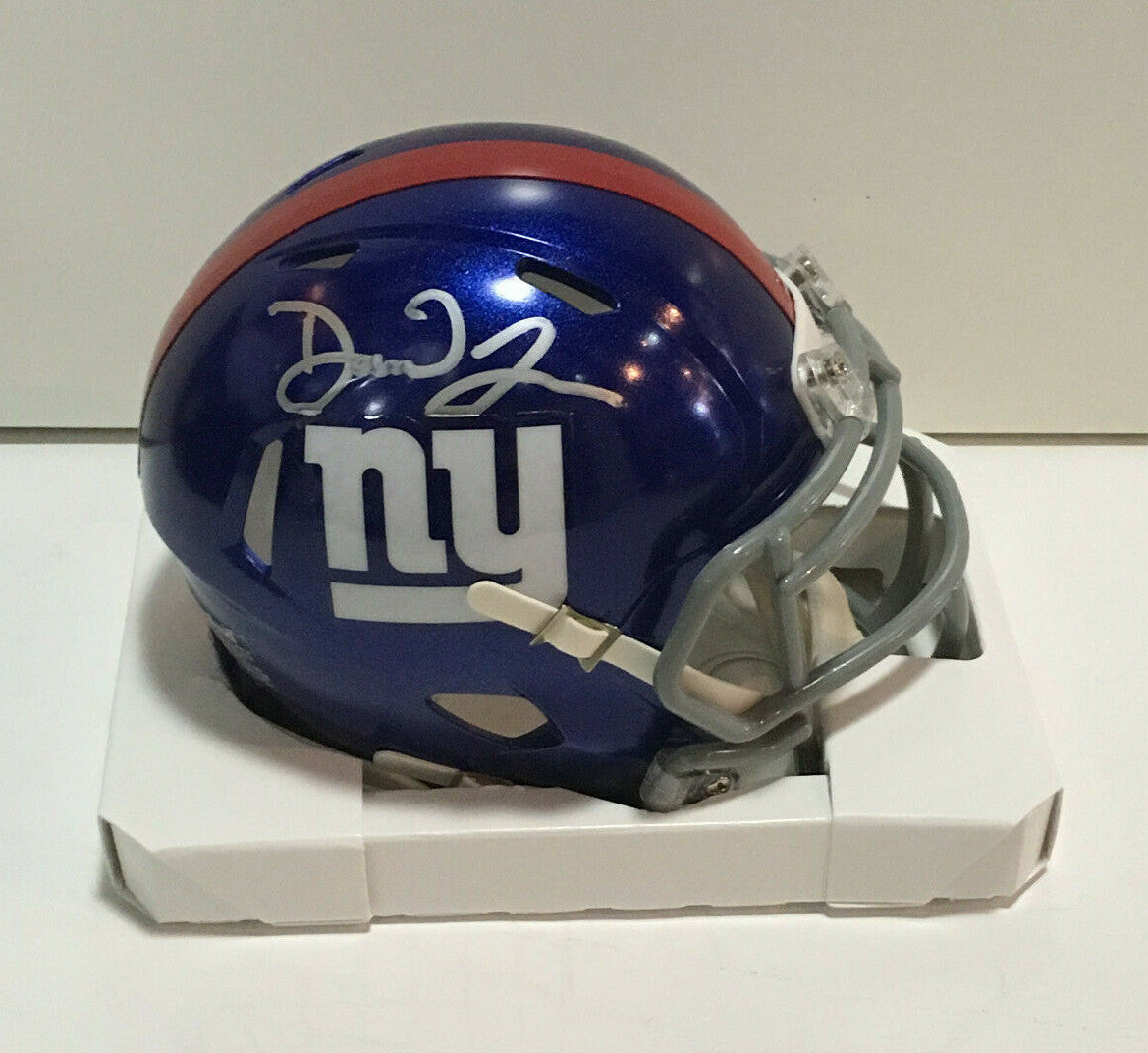 Daniel Jones signed Giants Speed Mini Helmet Rookie Auto Colts  Fanatics COA