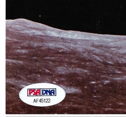 Apollo Astronauts signed Framed Moon photo Harrison Schmitt Edgar Mitchell PSA
