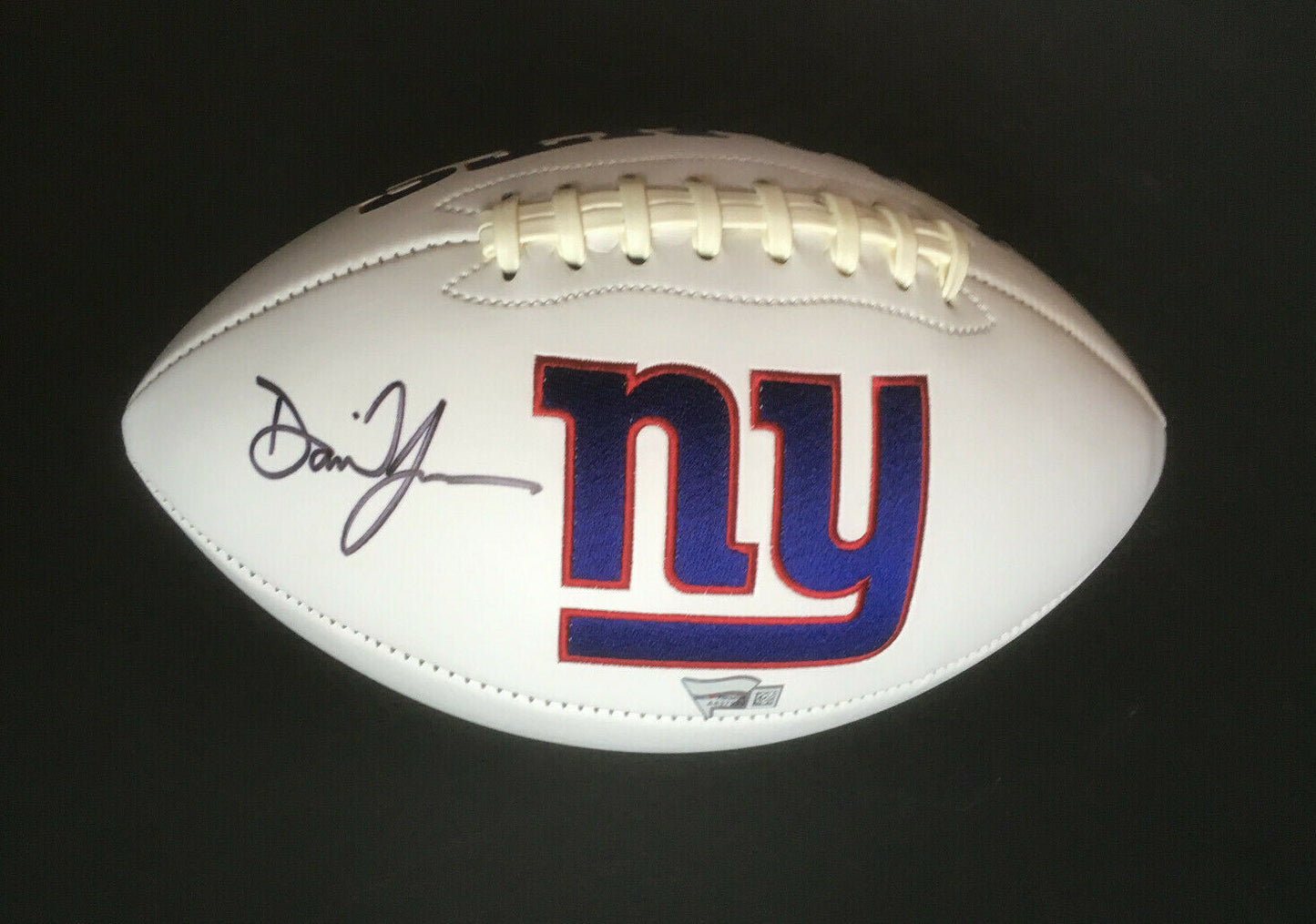 Daniel Jones signed NY Giants logo Football Rookie Auto Colts  Fanatics COA