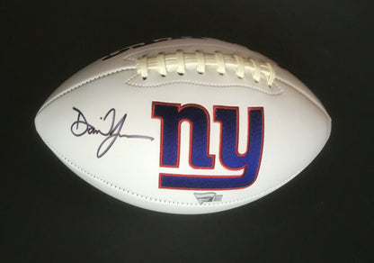 Daniel Jones signed NY Giants logo Football Rookie Auto Colts  Fanatics COA
