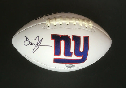 Daniel Jones signed NY Giants logo Football Rookie Auto Colts  Fanatics COA