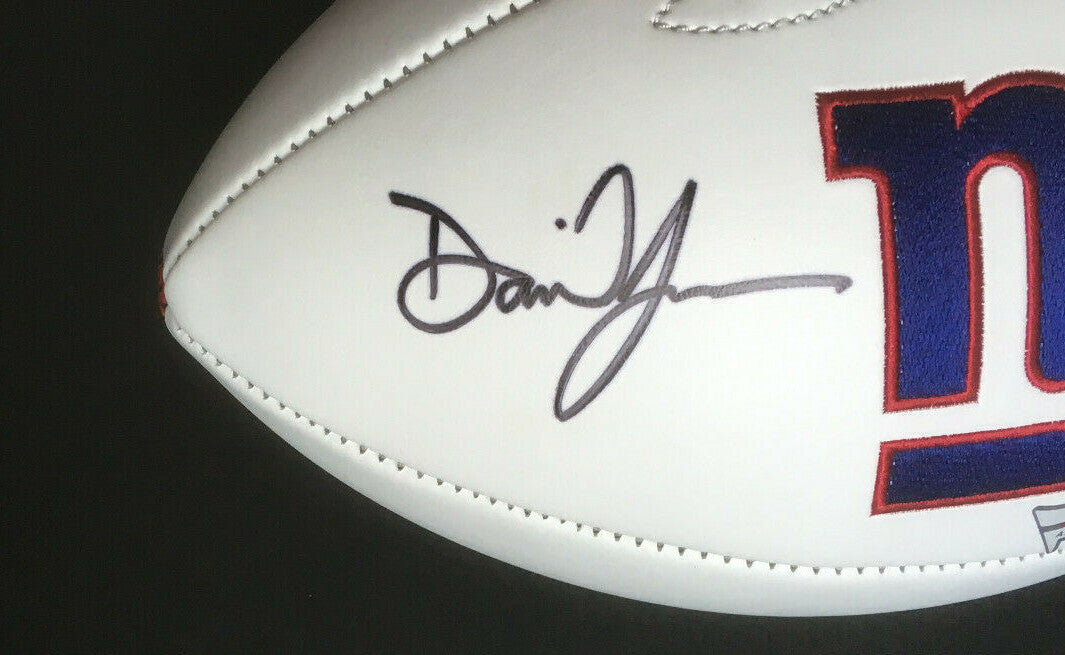 Daniel Jones signed NY Giants logo Football Rookie Auto Colts  Fanatics COA