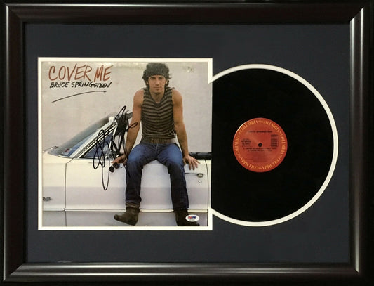 Bruce Springsteen signed Cover Me Record album framed Mint autograph PSA Dna LOA