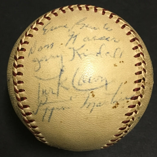 1956 Chicago cubs Team Signed Baseball 21 Auto Ernie Banks Monte Irvin PSA LOA