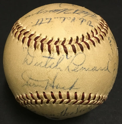 1956 Chicago cubs Team Signed Baseball 21 Auto Ernie Banks Monte Irvin PSA LOA