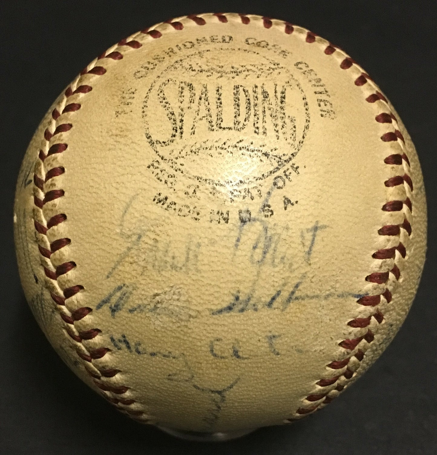 1956 Chicago cubs Team Signed Baseball 21 Auto Ernie Banks Monte Irvin PSA LOA