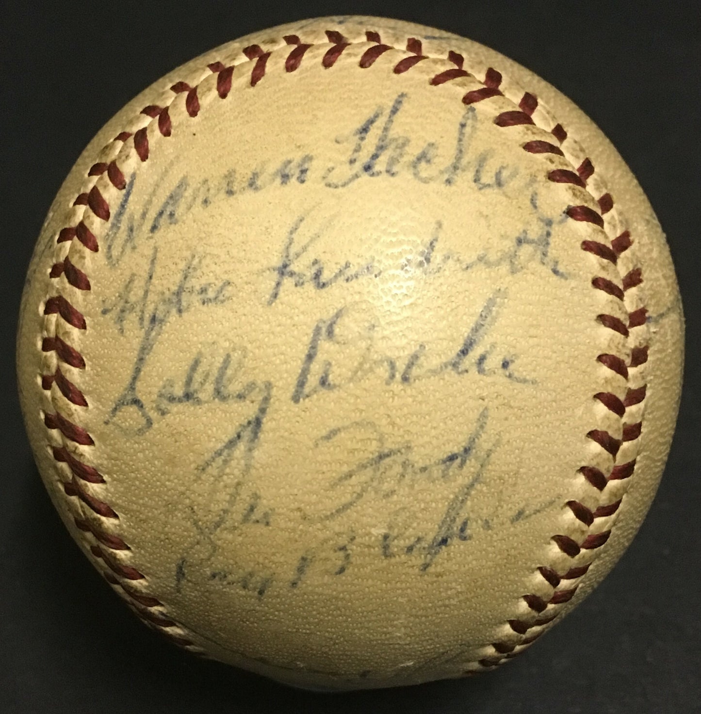 1956 Chicago cubs Team Signed Baseball 21 Auto Ernie Banks Monte Irvin PSA LOA