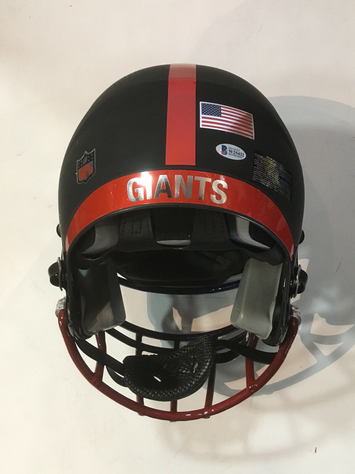 Daniel Jones Giants Signed Riddell Victor Pro helmet 2019 1st Rd Pick Auto BAS