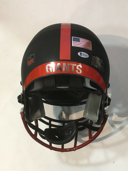 Daniel Jones Giants Signed Riddell Victor Pro helmet 2019 1st Rd Pick Auto BAS