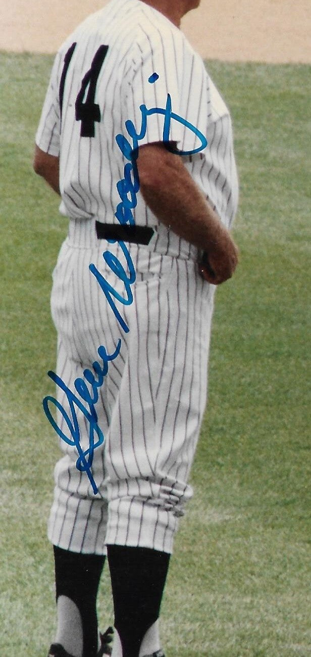 Yankees Old Timers Day signed 8x10 photo framed 5 auto Bobby Murcer PSA COA