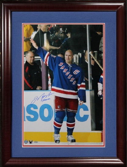 Mark Messier Signed 16x24 Photo INS FAREWELL Framed AUTO FINAL WAVE STEINER COA