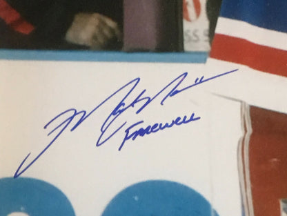 Mark Messier Signed 16x24 Photo INS FAREWELL Framed AUTO FINAL WAVE STEINER COA