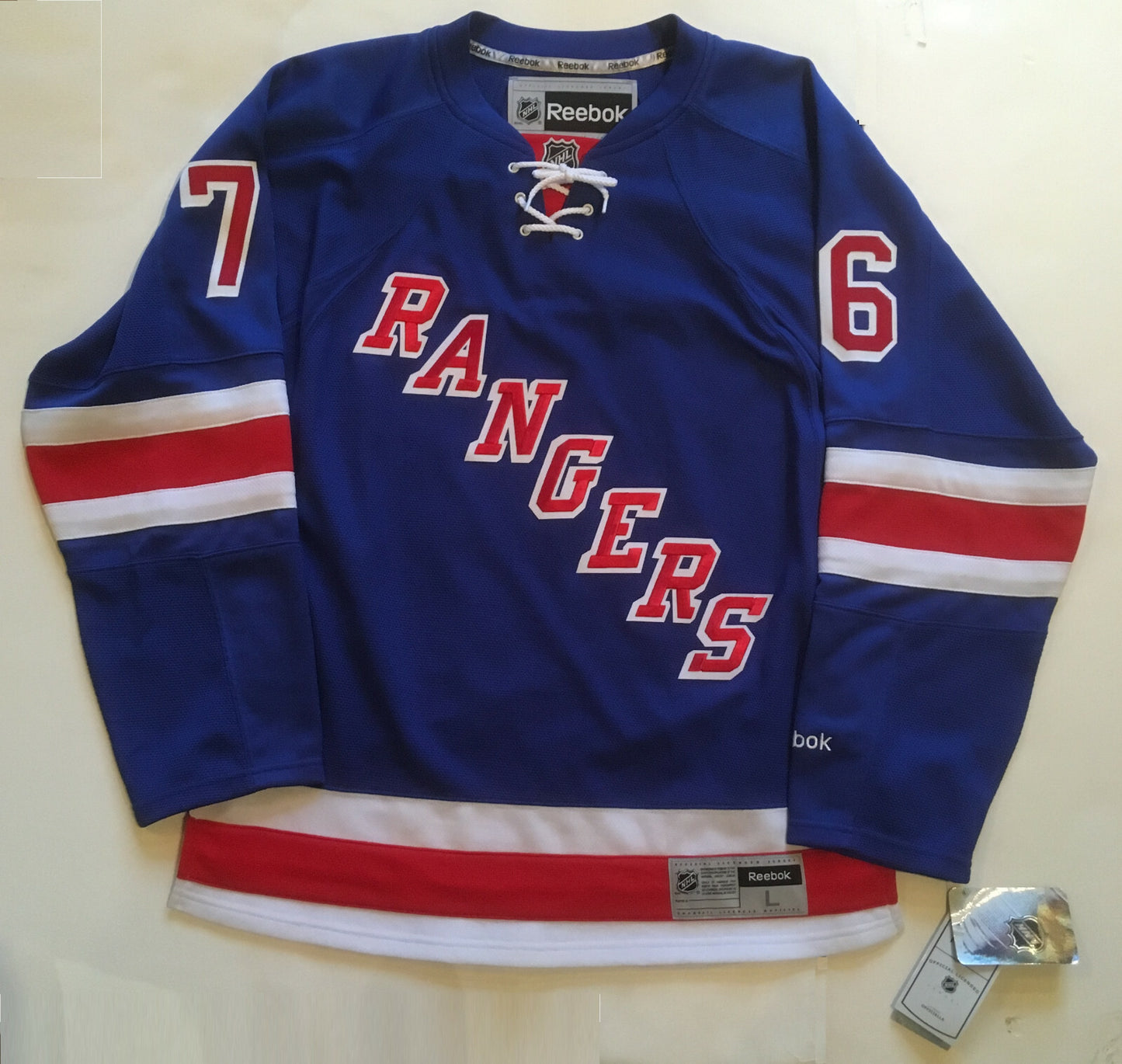 Brady Skjei signed Rangers #76 Reebok Jersey Autograph Steiner Holo COA