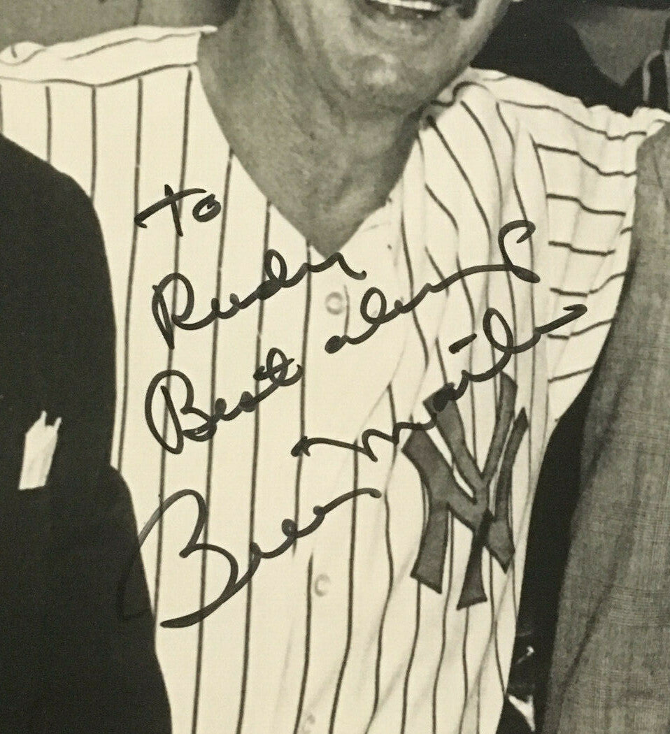 Billy Martin Danny Lawler signed 11x14 photo To Rudy Giuliani 2 auto RARE PSA