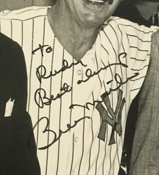 Billy Martin Danny Lawler signed 11x14 photo To Rudy Giuliani 2 auto RARE PSA