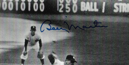 Don Larsen Billy Martin signed 8x10 1956 Perfect Game photo framed JSA LOA