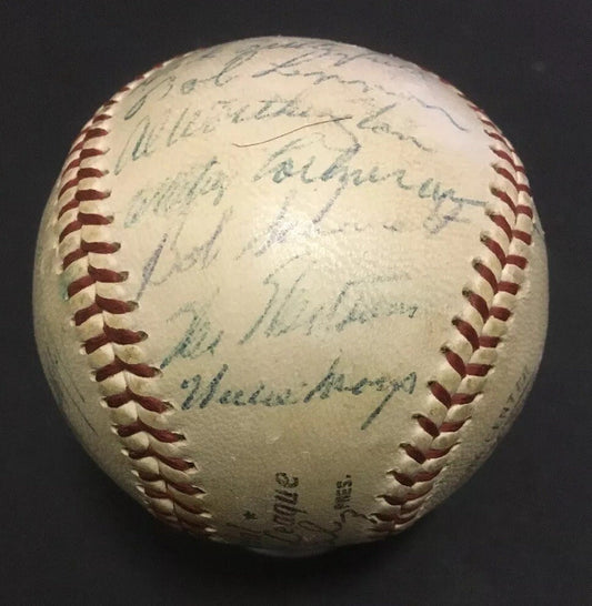 1957 NY Giants Signed NL Baseball 24 Auto Willie Mays Red Schoendienst PSA Loa