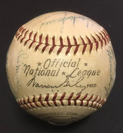 1957 NY Giants Signed NL Baseball 24 Auto Willie Mays Red Schoendienst PSA Loa