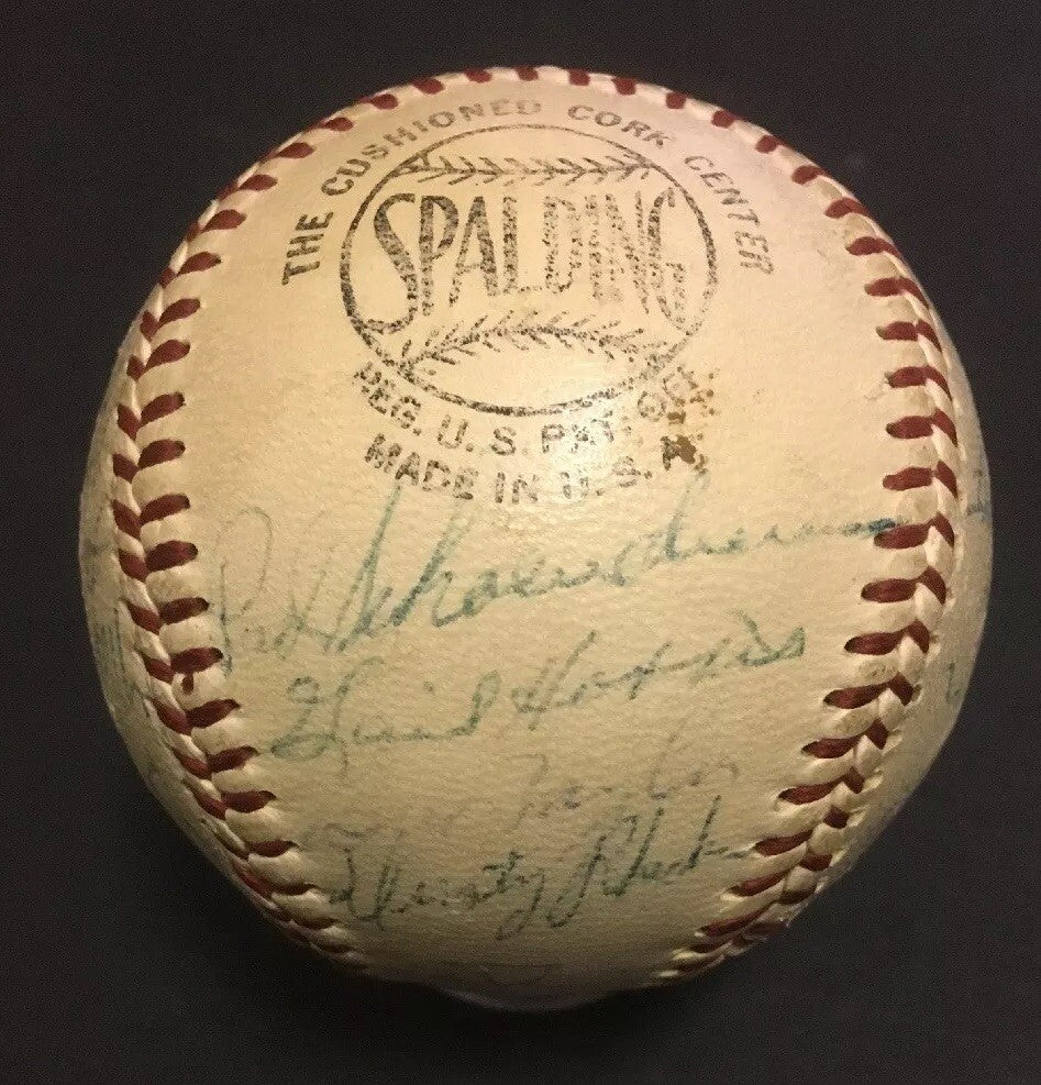 1957 NY Giants Signed NL Baseball 24 Auto Willie Mays Red Schoendienst PSA Loa