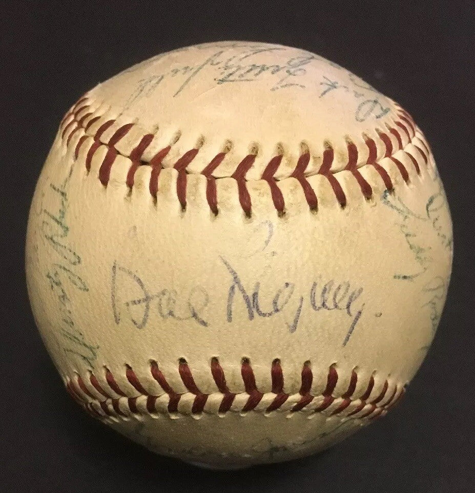 1957 NY Giants Signed NL Baseball 24 Auto Willie Mays Red Schoendienst PSA Loa