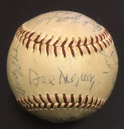 1957 NY Giants Signed NL Baseball 24 Auto Willie Mays Red Schoendienst PSA Loa