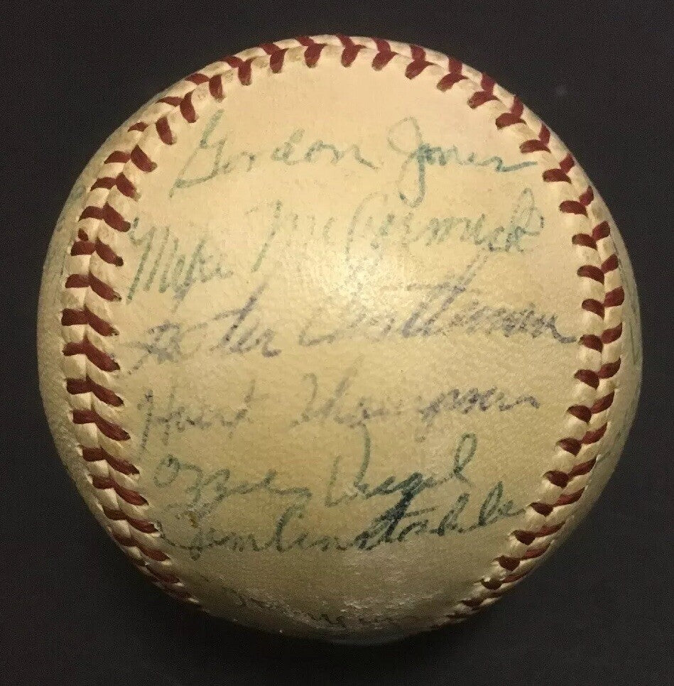 1957 NY Giants Signed NL Baseball 24 Auto Willie Mays Red Schoendienst PSA Loa