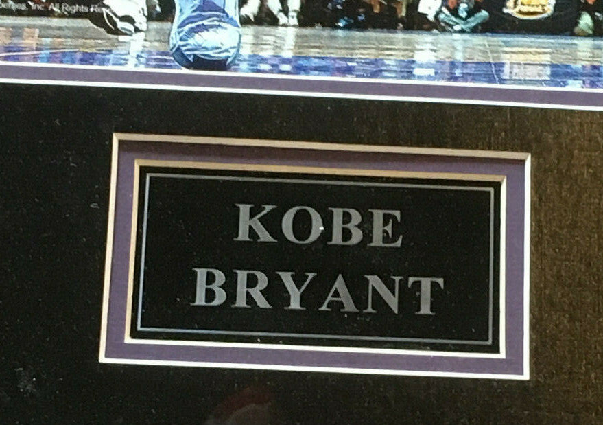 Kobe Bryant Signed Lakers #8 Jersey # 2001 finals 20x24 PHOTO framed PSA coa