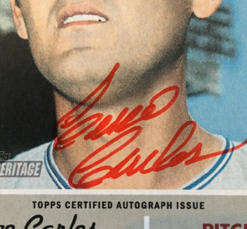 2019 Topps Heritage CISCO CARLOS Real One Sp Red Ink Auto 70/70 Senators 1/1 MT