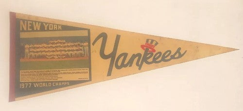1977 Yankees World Series Champions Pennant Team Photo  30x12 Thurman Munson