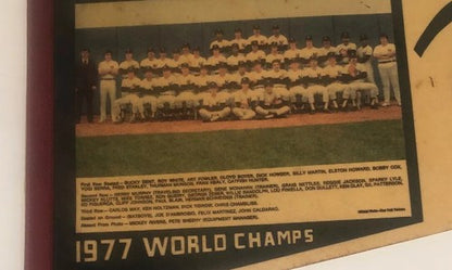 1977 Yankees World Series Champions Pennant Team Photo  30x12 Thurman Munson