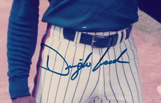 Gary Carter Doc Gooden signed rare 8x10 photo framed Mets Coin 2 auto CBM COA