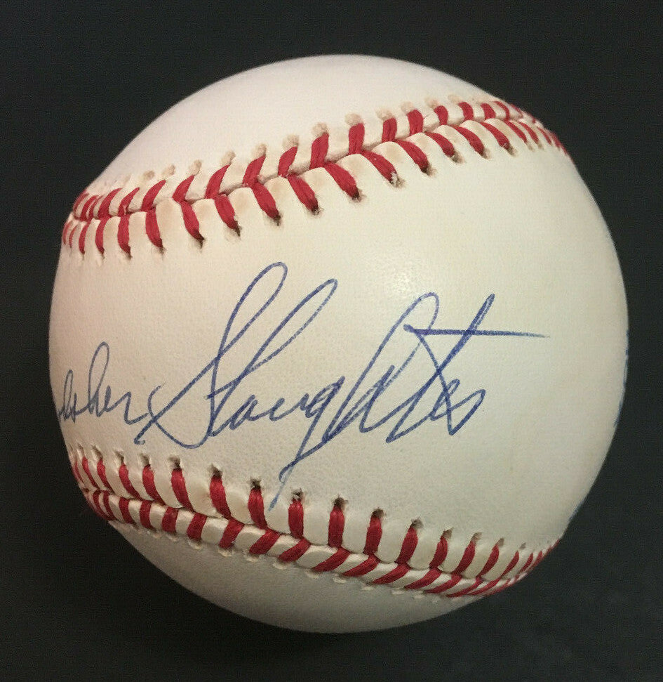 Enos Bradsher Slaughter signed Full Name AL Baseball mint autograph PSA COA