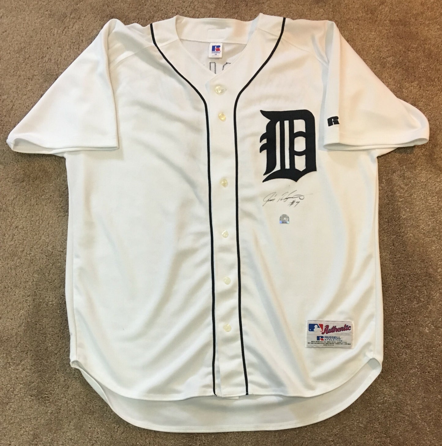Ivan Rodriguez signed Authentic Tigers Baseball Jersey auto HOF MLB Holo COA