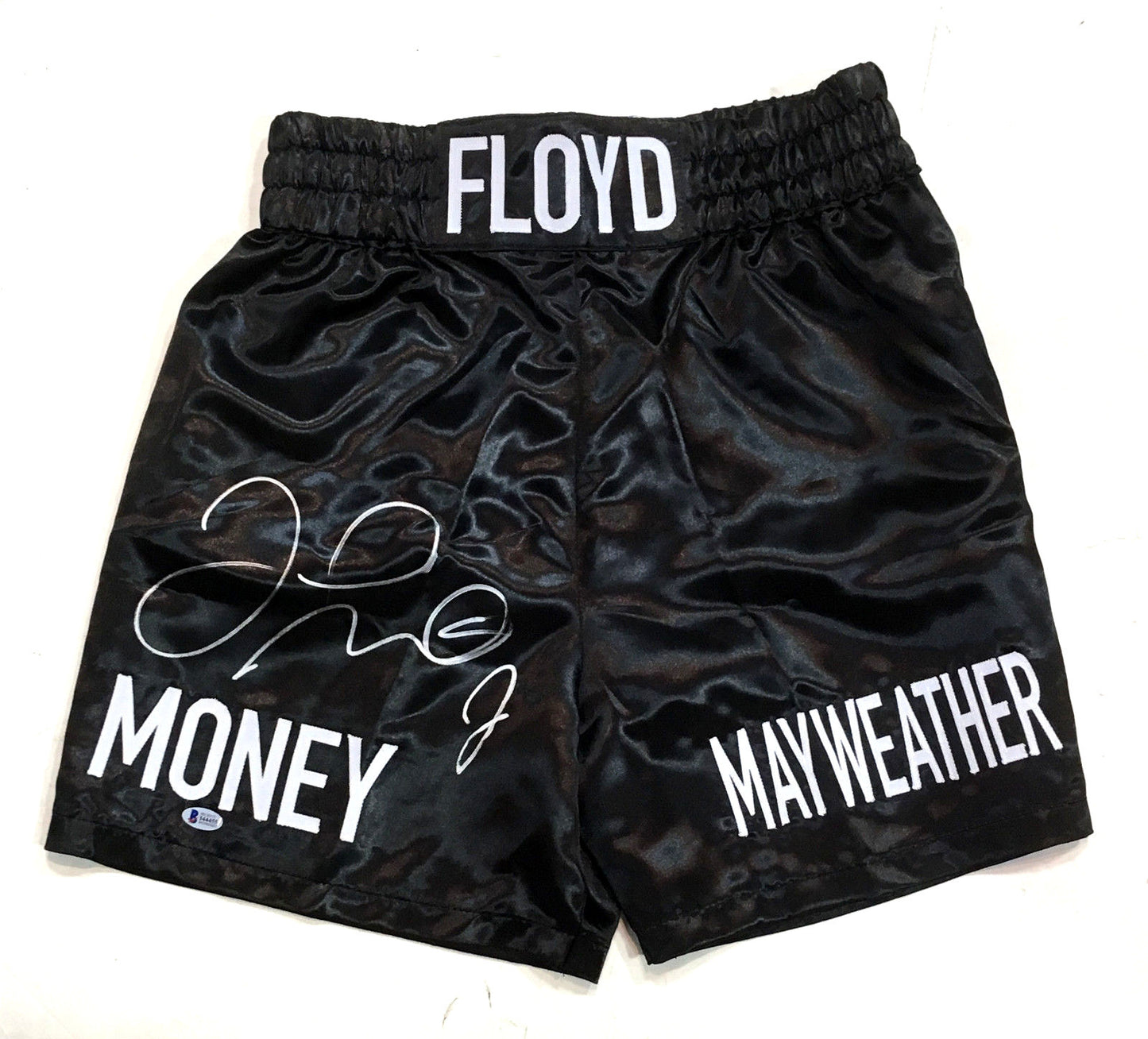 Floyd Mayweather Money signed boxing shorts trunks autograph Beckett BAS COA