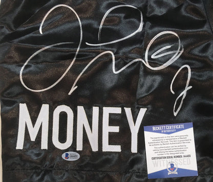 Floyd Mayweather Money signed boxing shorts trunks autograph Beckett BAS COA