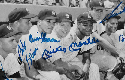 1950s Ny Yankees Team signed 8x10 photo Mickey Mantle Yogi Berra 9 Auto Psa LOA