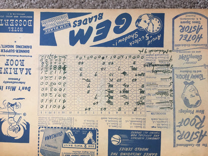 New York Giants vs Brooklyn Dodgers 8/7/1946 signed Program 4 Auto CBM COA