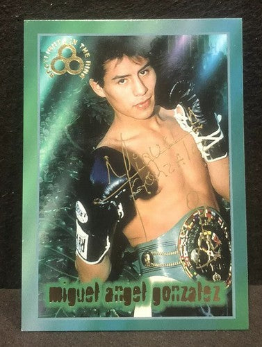 Miguel Angel Gonzalez Signed 1996 Ringside Boxing Card #8 with Seal COA