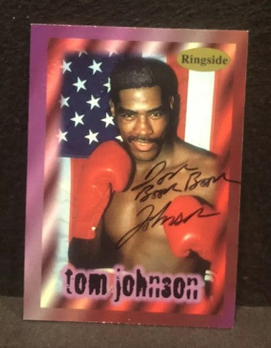 Tom Johnson Signed Ringside Boxing card Series 1 1996 #47 Auto Mint W/ seal COA