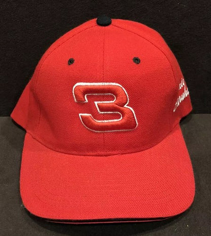 Dale Earnhardt Sr. All Red Hat #3 NASCAR One Size Snapback Cap New