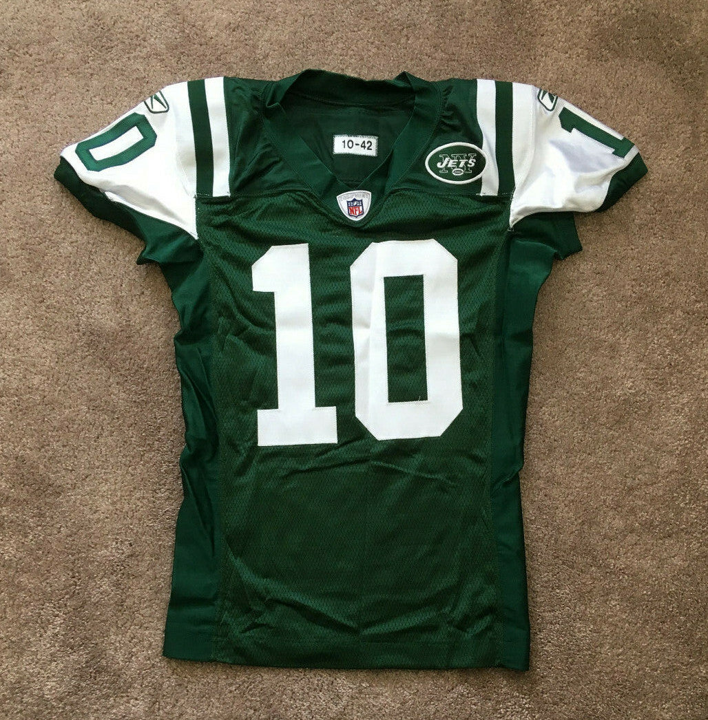 Santonio Holmes signed Game Issued Jets #10 Jersey Autograph rare PSA COA
