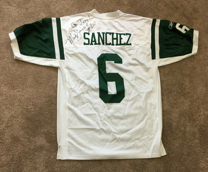 Mark Sanchez signed Authentic Reebok NY Jets Jersey Autograph INS CBM COA