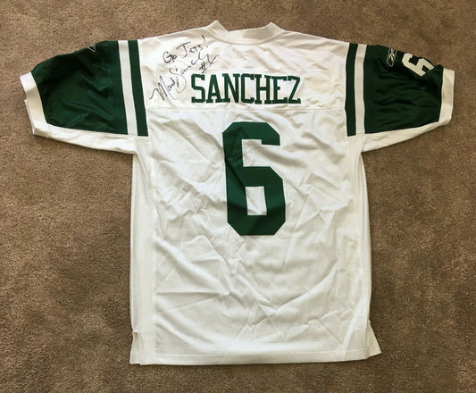 Mark Sanchez signed Authentic Reebok NY Jets Jersey Autograph INS CBM COA