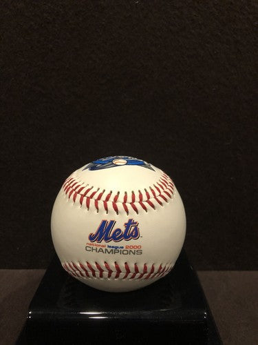 2000 Mets NL Champions Limited Edition fotoball baseball with WS Logo new MLB