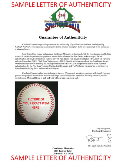 Eric Davis Reds Signed Official NL Baseball vintage Autograph Rare CBM COA